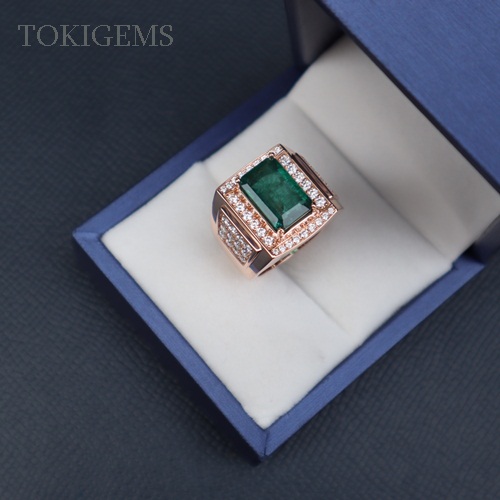 NHẪN VÀNG ĐÁ CHỦ EMERALD (Ngọc Lục Bảo)